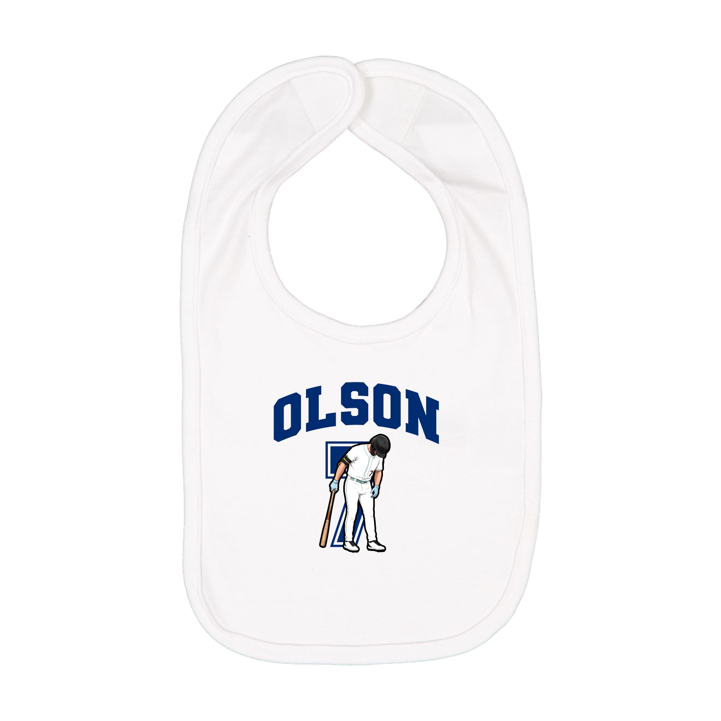 Infant Bib — Number in White