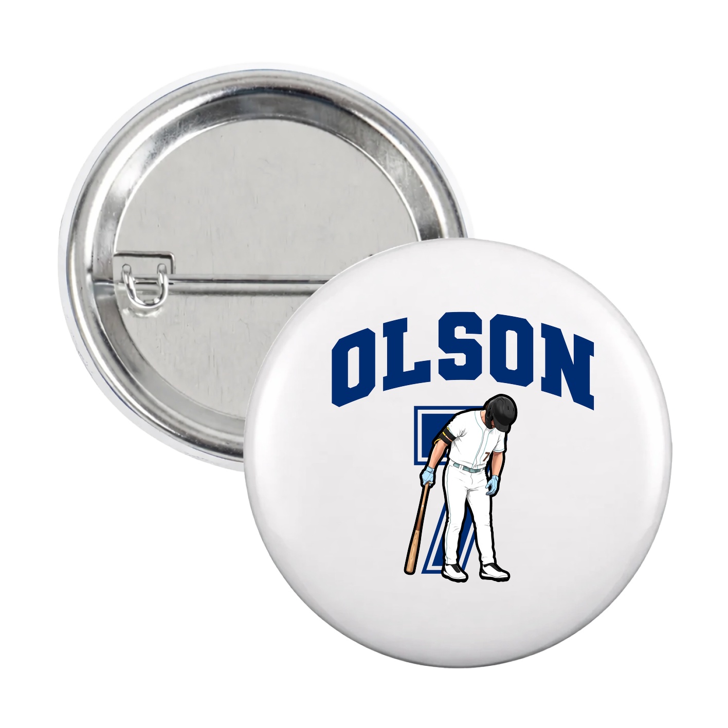 Game Day Button — Number in White