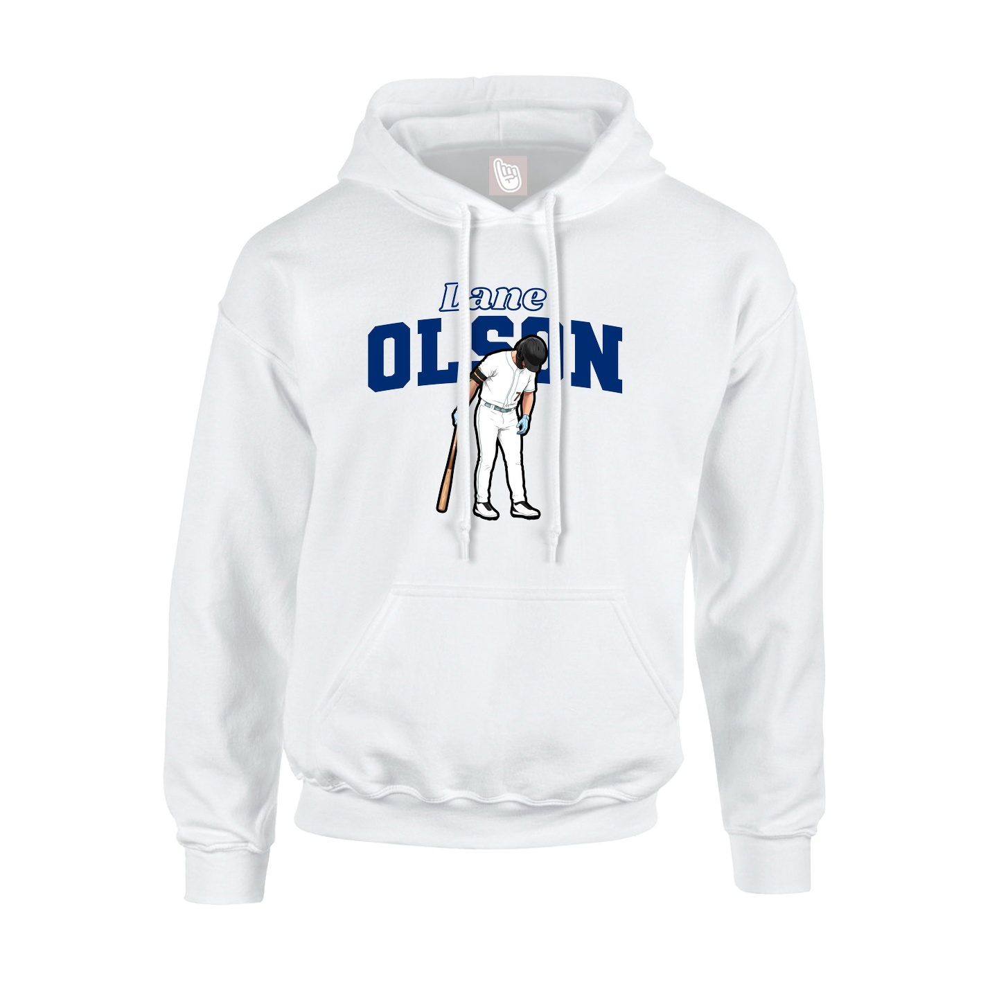Youth Hoodie — Name Arch in White