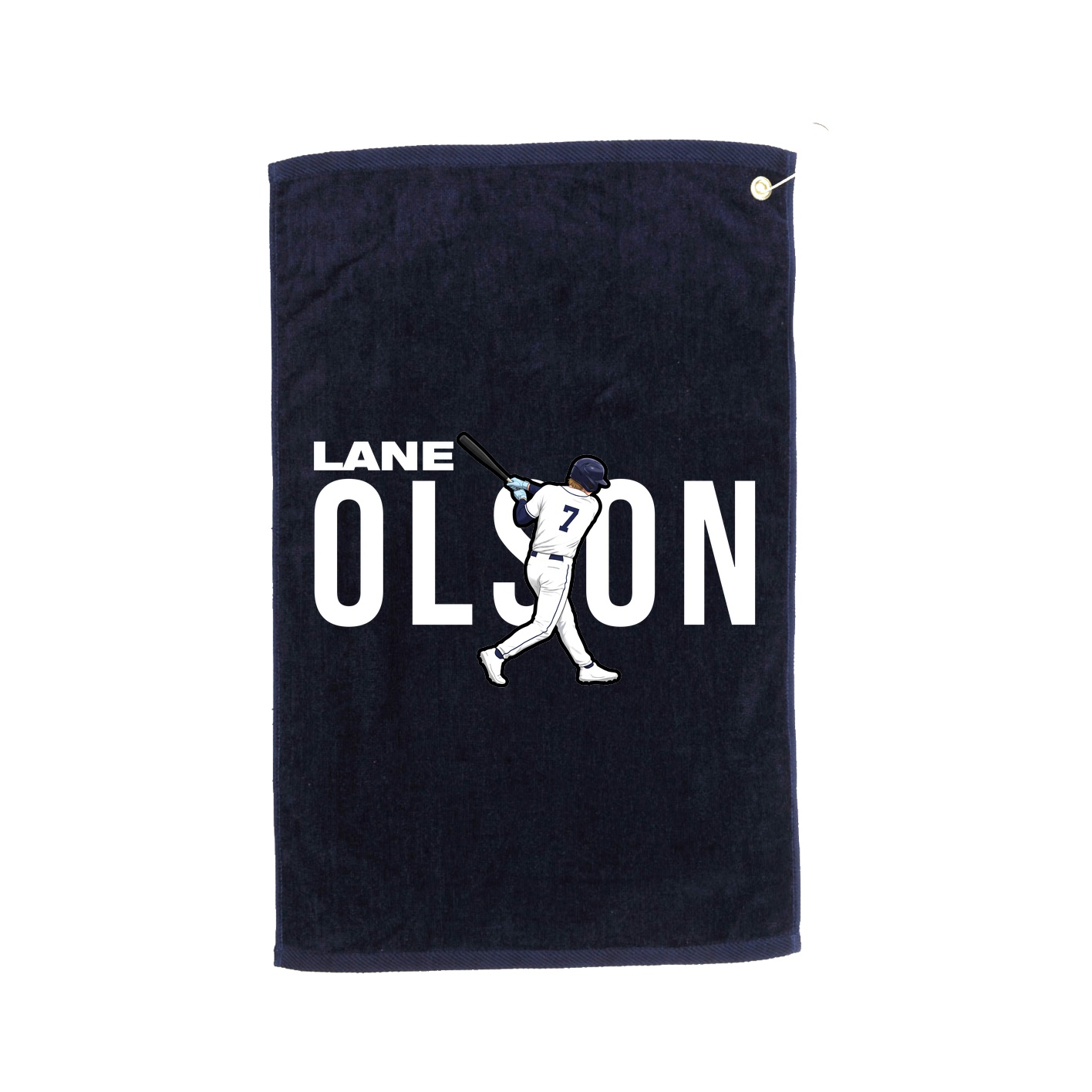 Golf Towel — Player Name in Navy