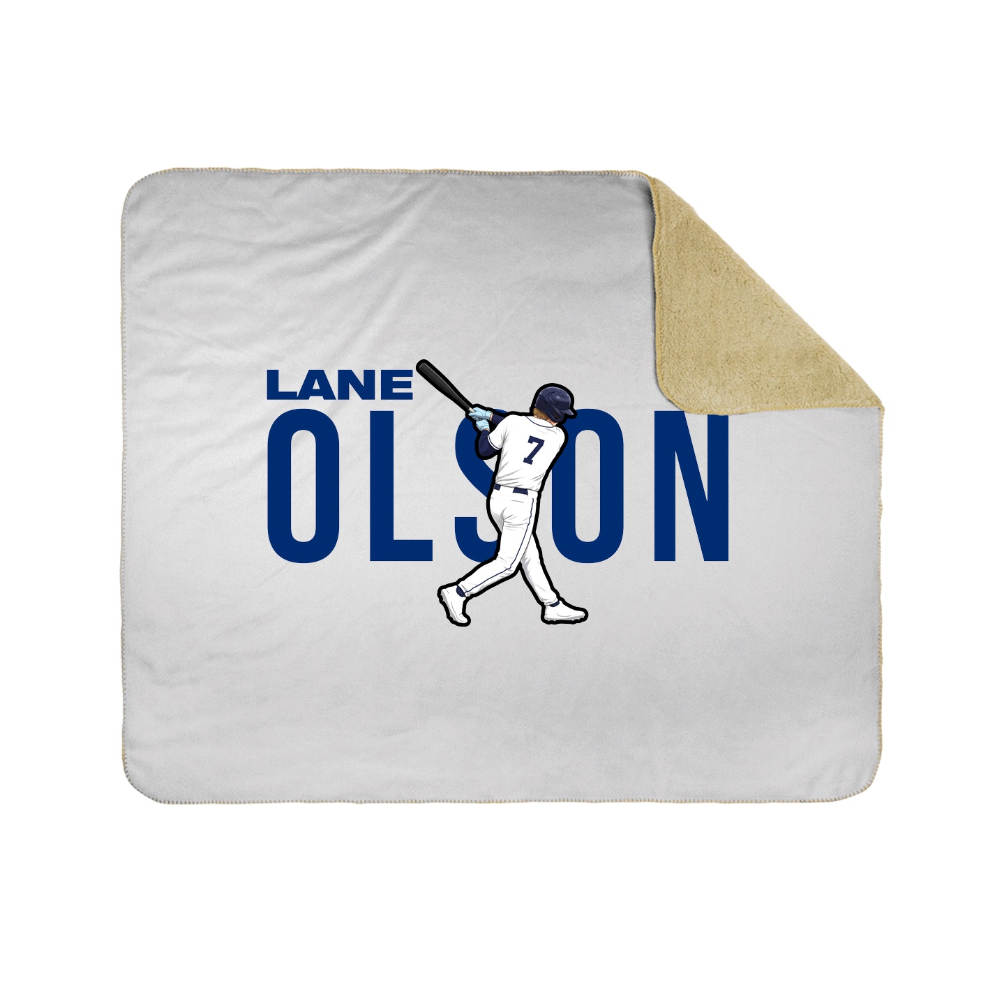 Throw Blanket — Player Name in White