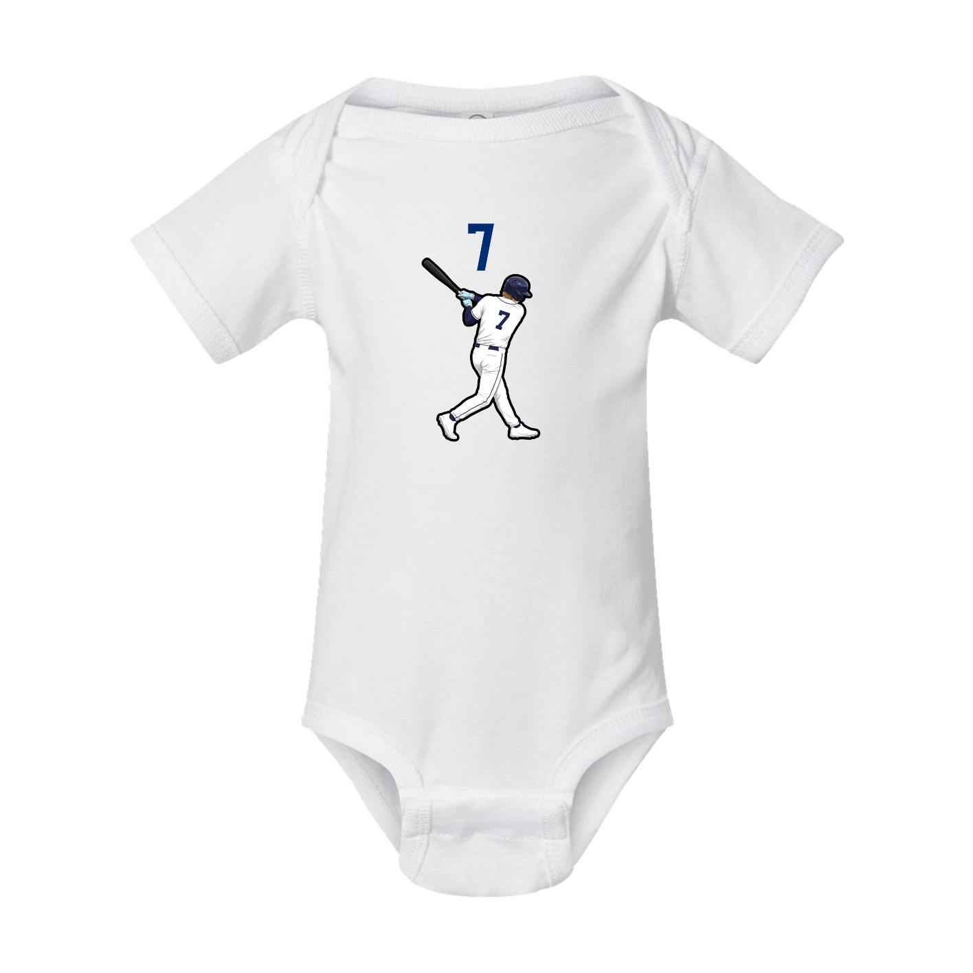 Baby Onesie — Number Top in White