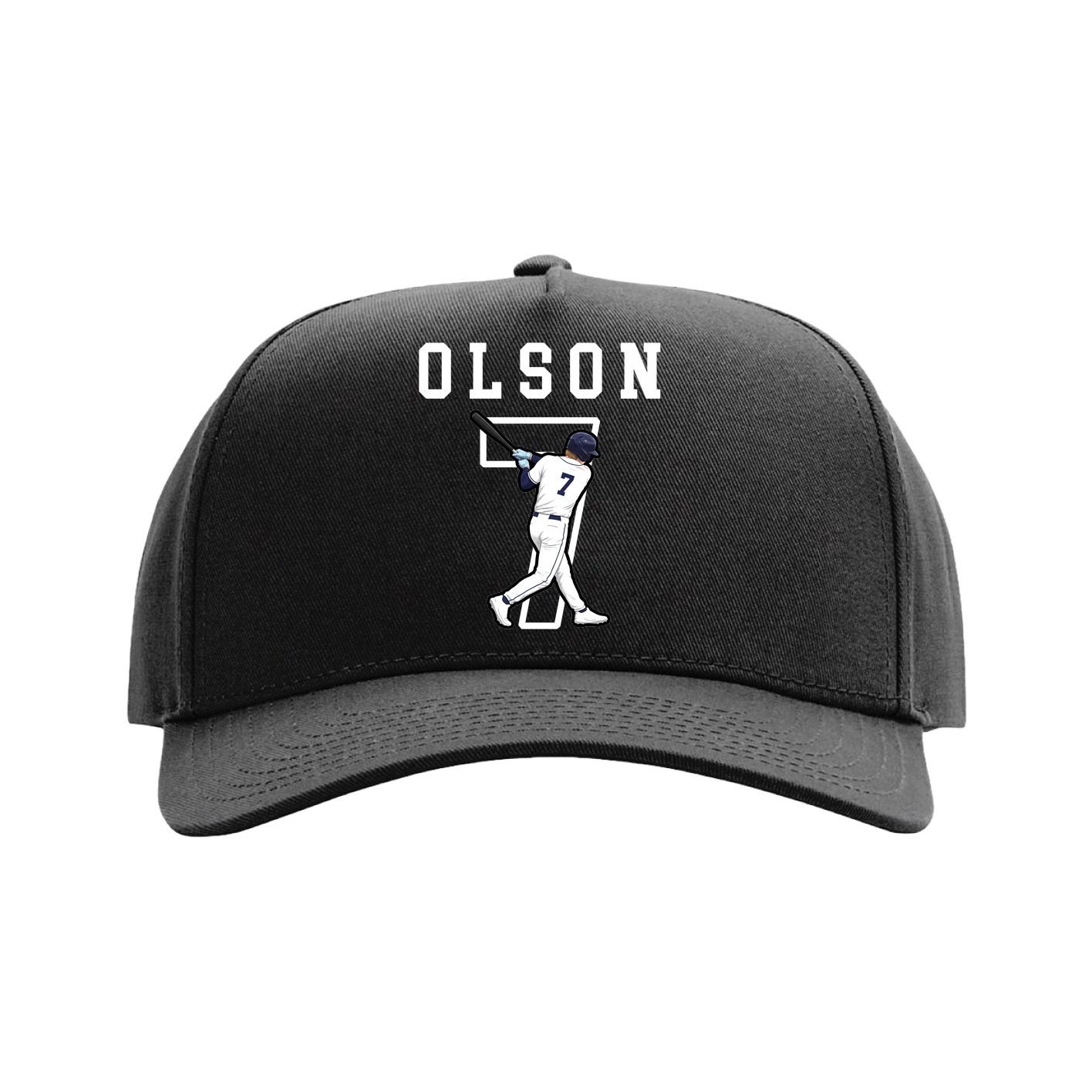 Full Fabric Five-Panel Champ Cap — Shirsey in Black