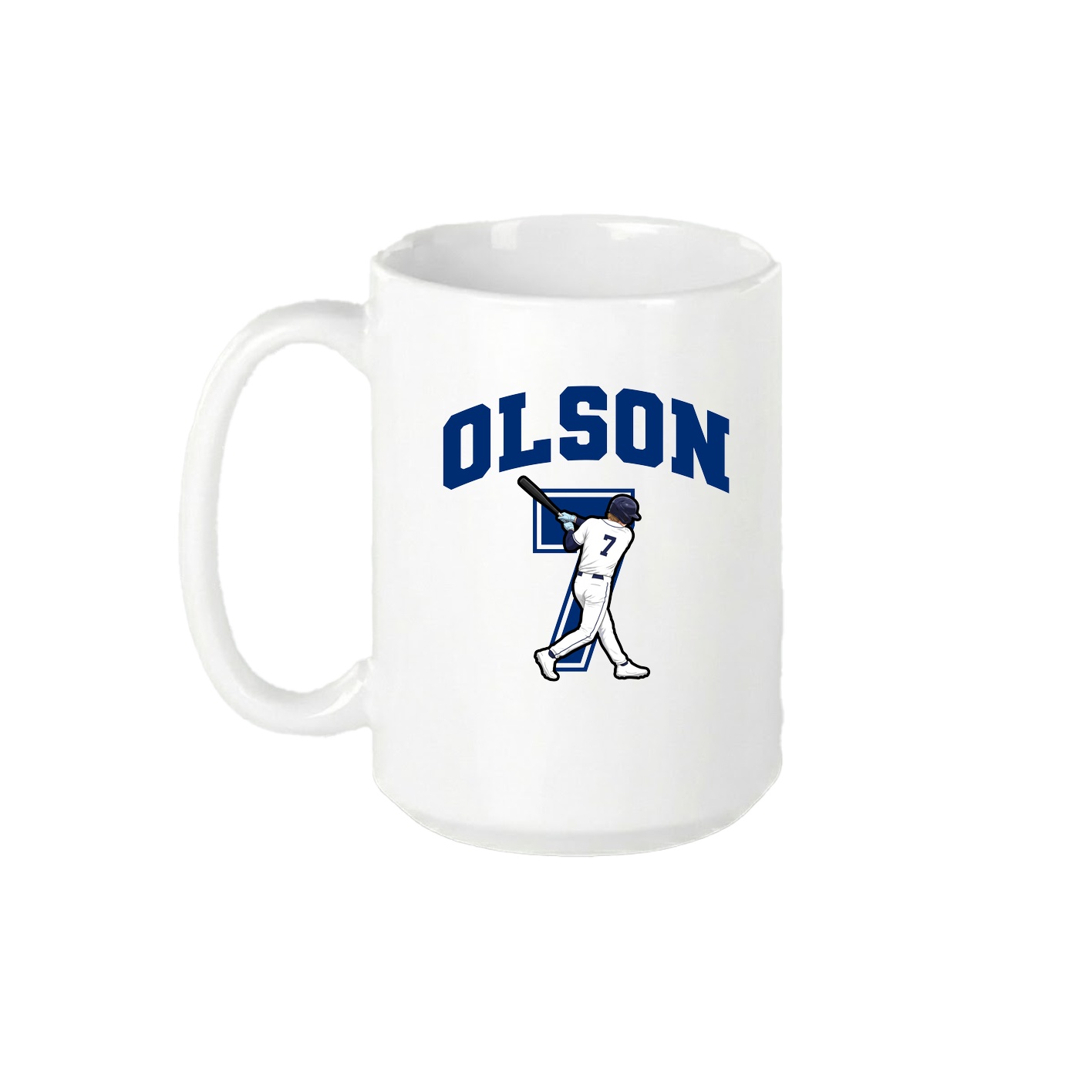 15oz Coffee Mug — Number in White