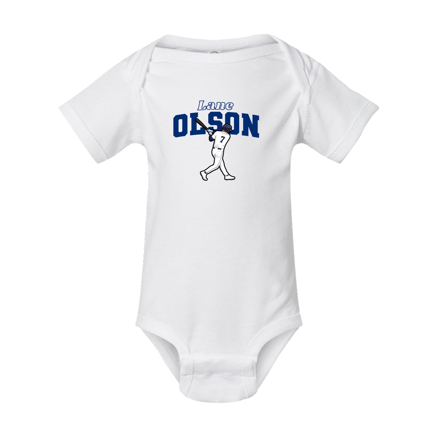 Baby Onesie — Name Arch in White