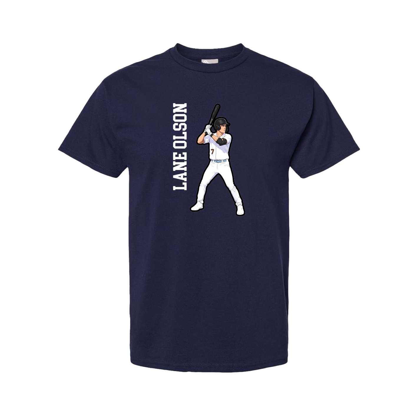 Tee — Name Vertical in Navy
