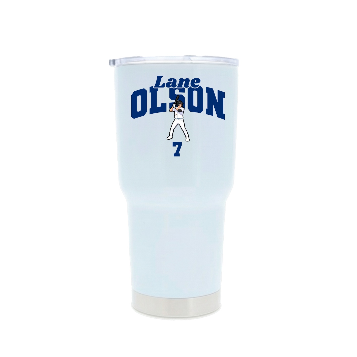 30oz Stainless Steel Tumbler — Signature Arch in White