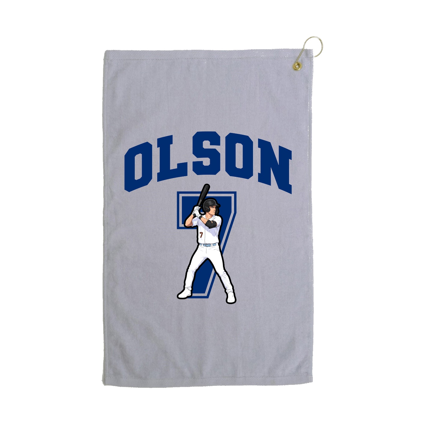 Golf Towel — Number in Grey