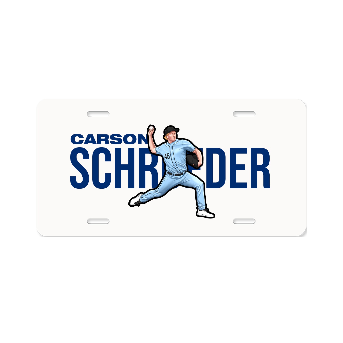 License Plate — Player Name in Classic