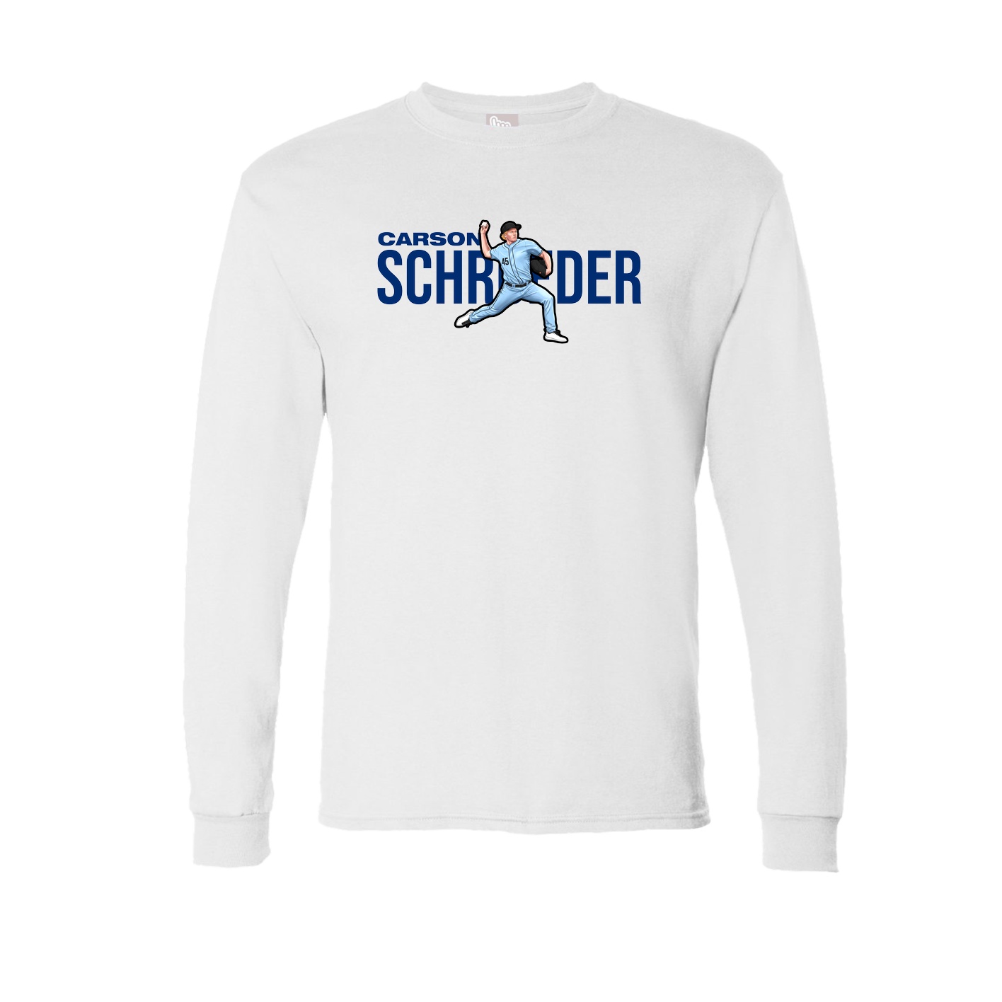 Long Sleeve Tee — Player Name in White