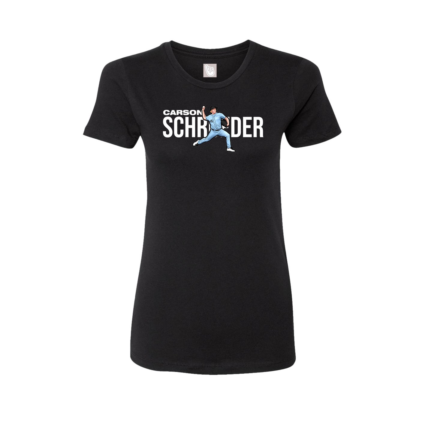 Fitted Women's Tee — Player Name in Black