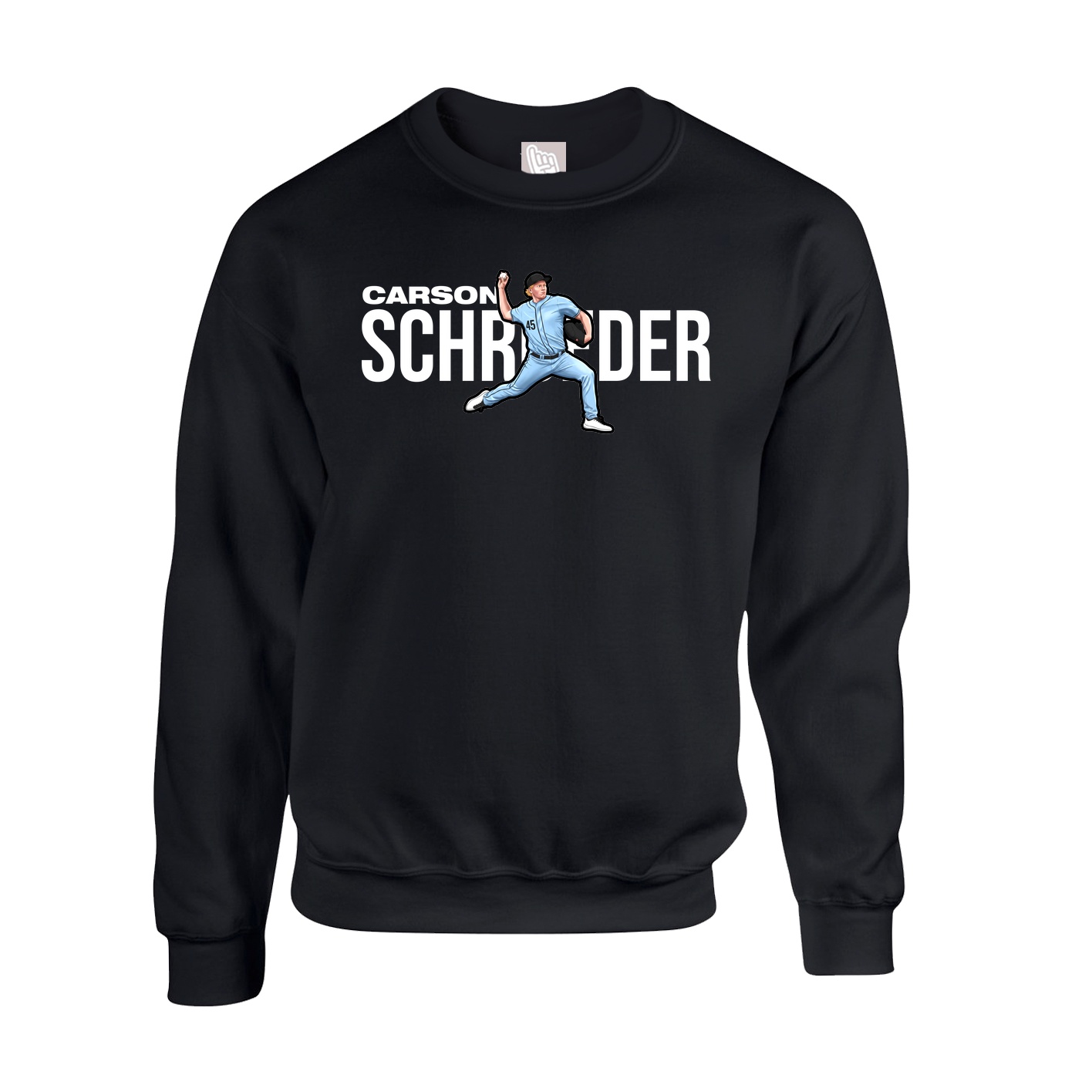 Fleece Crew — Player Name in Black