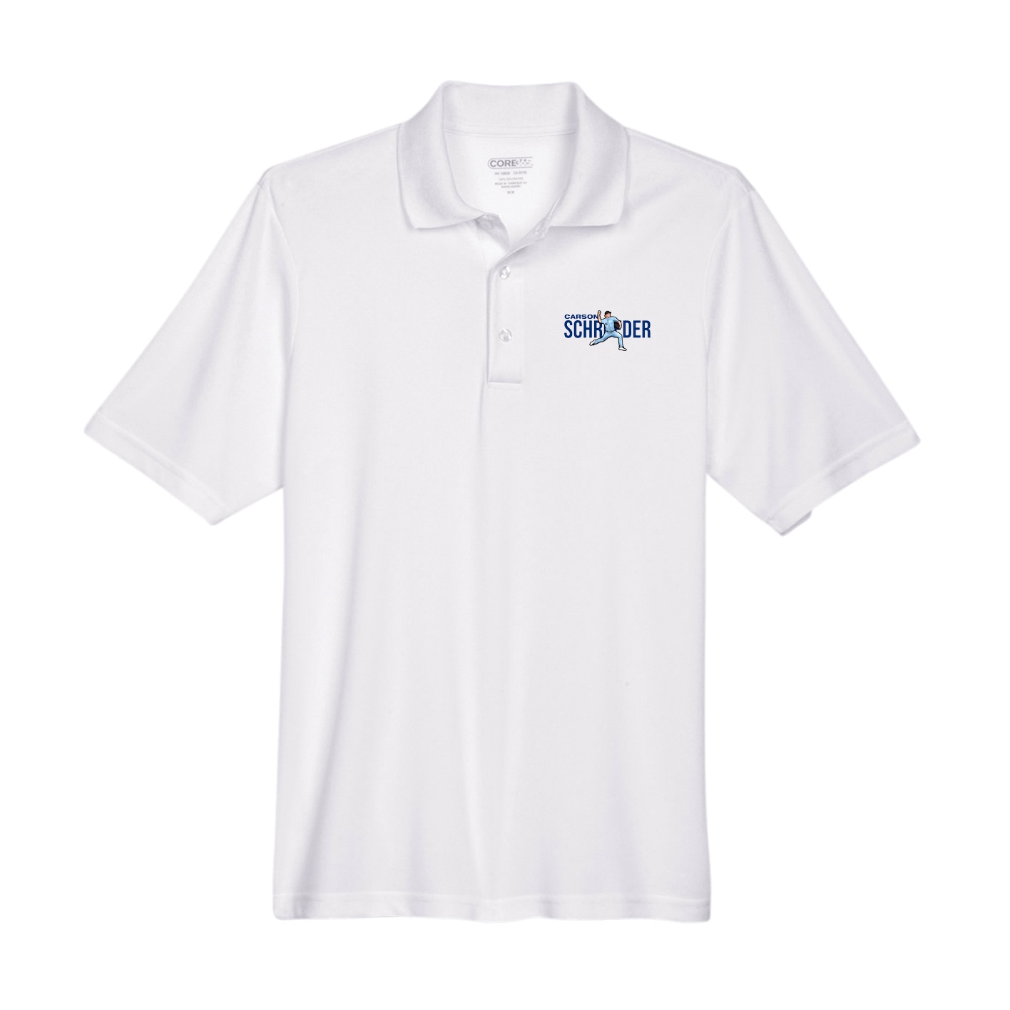 Performance Polo — Player Name in White