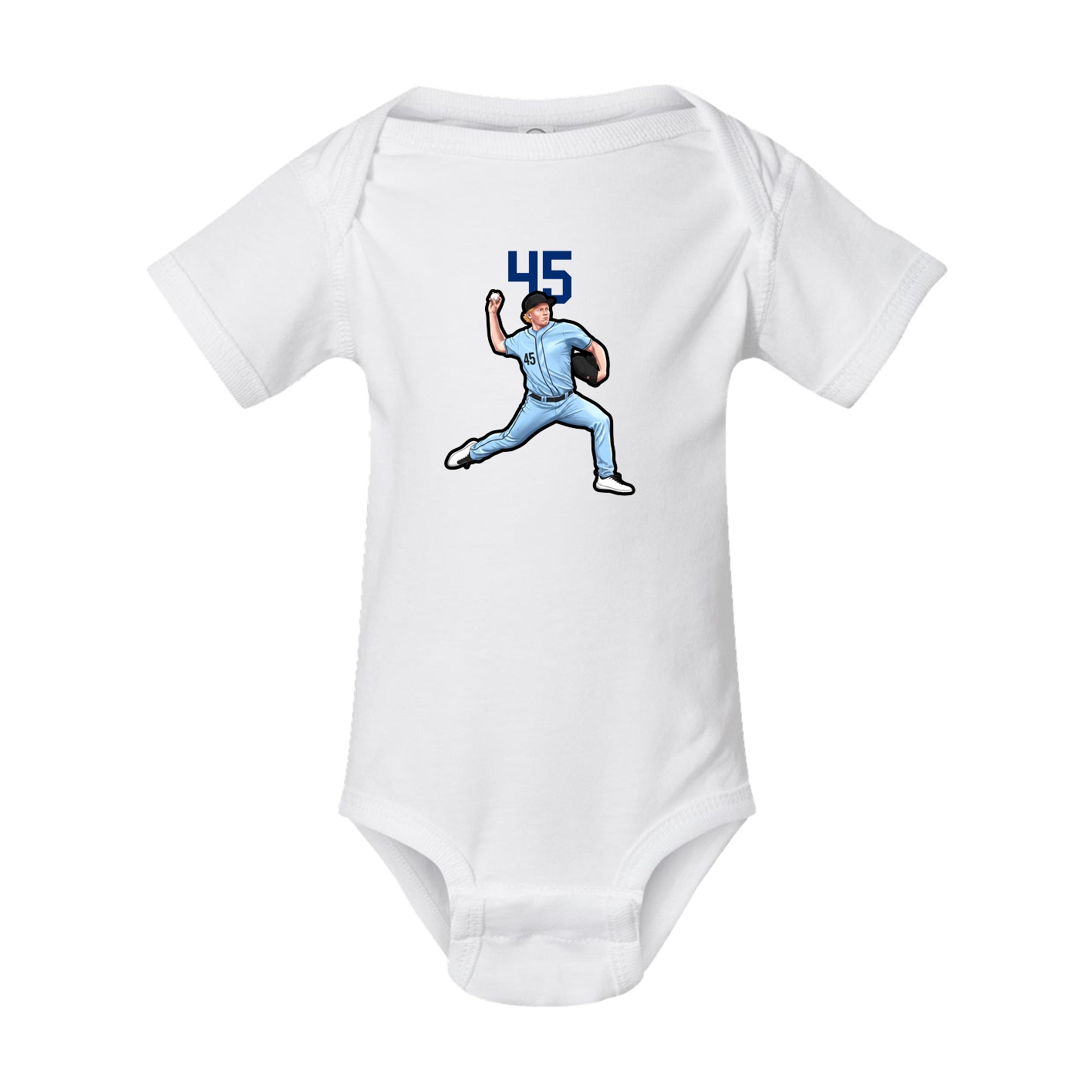 Baby Onesie — Number Top in White