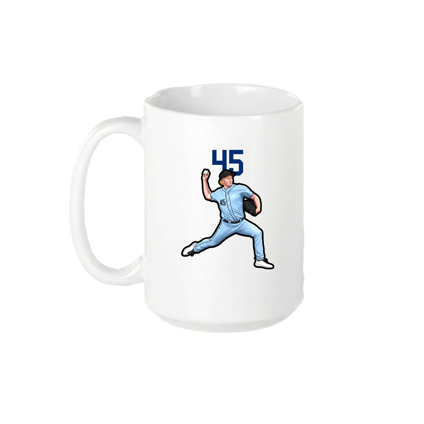 15oz Coffee Mug — Number Top in White