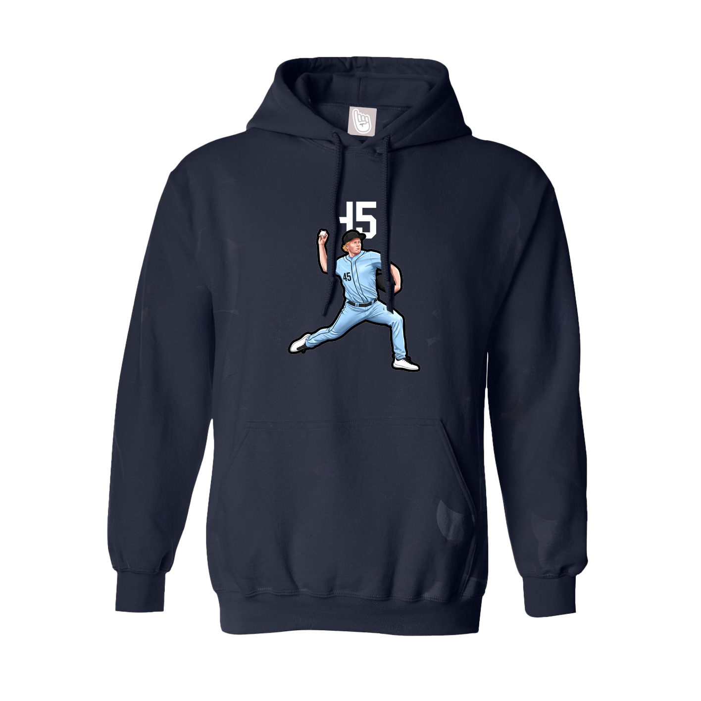 Hoodie — Number Top in Navy