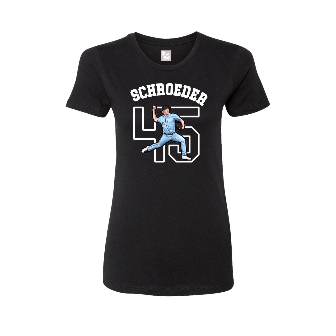 Fitted Women's Tee — Shirsey Arch in Black