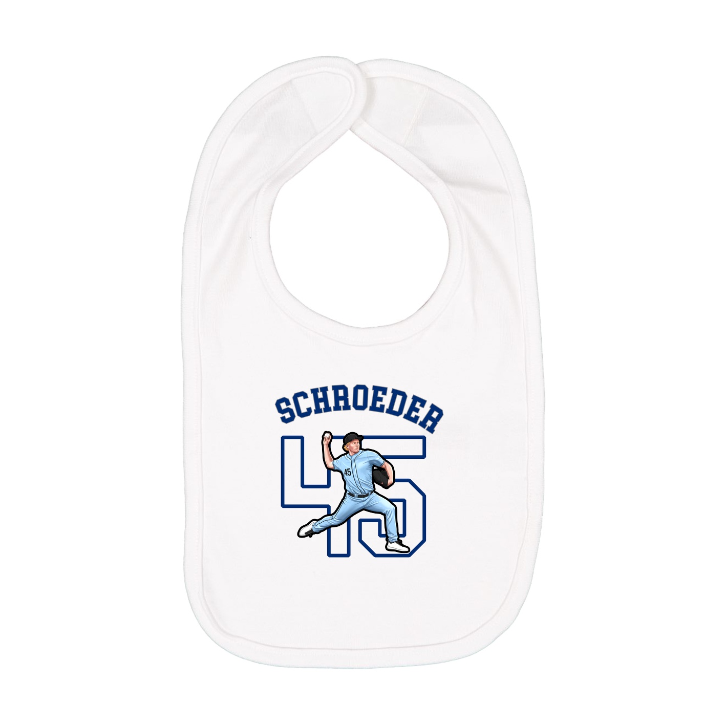 Infant Bib — Shirsey Arch in White