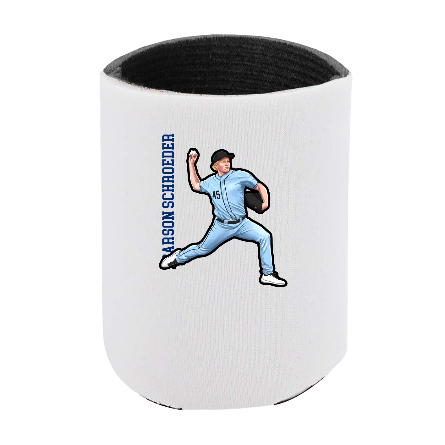 Can Holder — Name Vertical in White