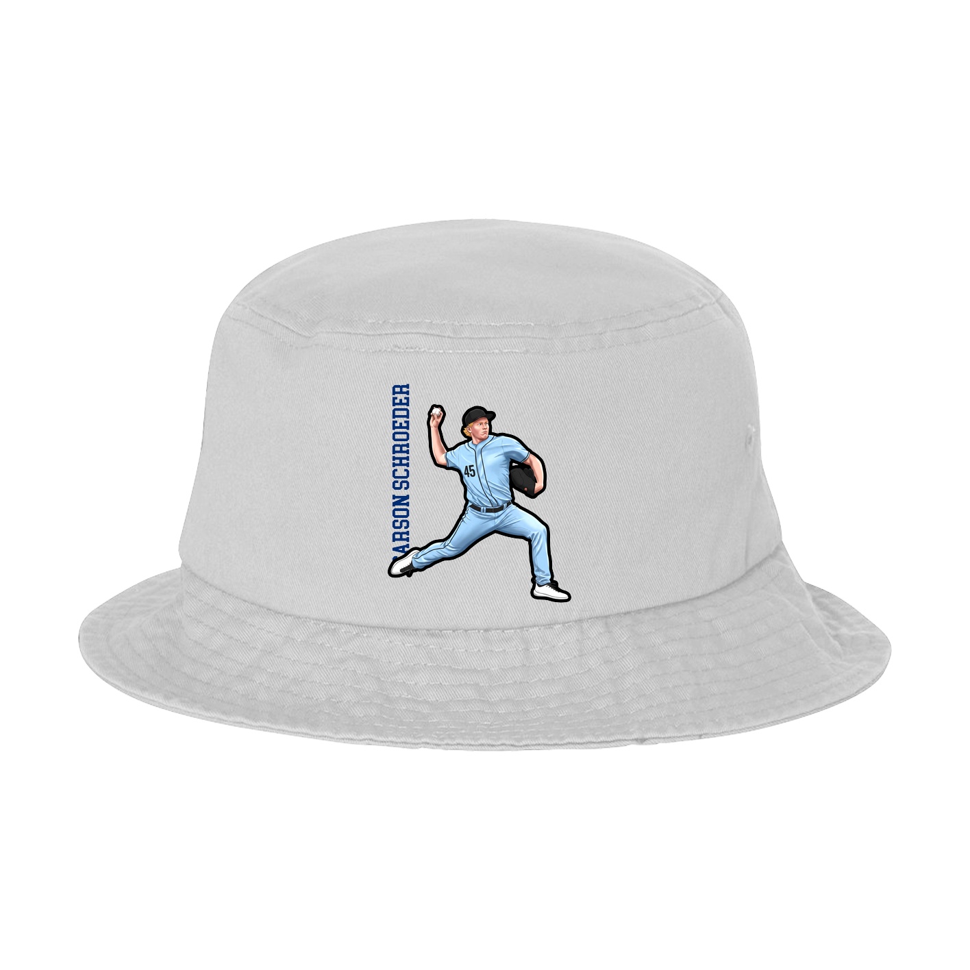 Bucket Cap — Name Vertical in White