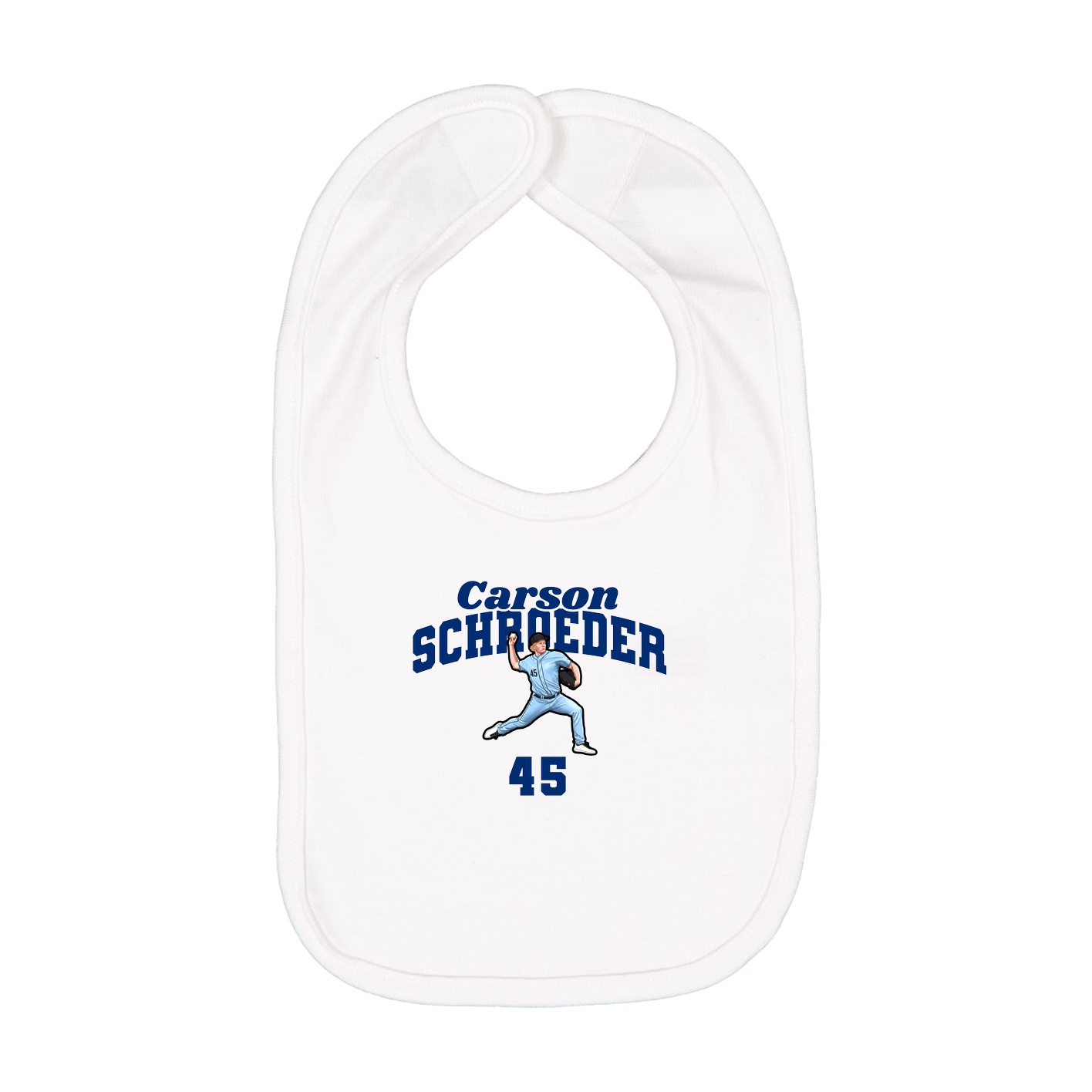 Infant Bib — Signature Arch in White