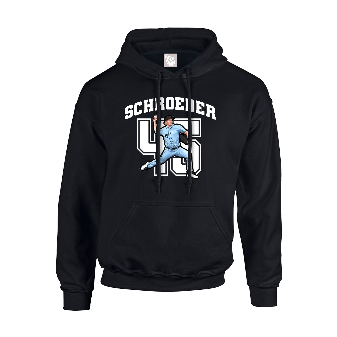 Hoodie — Number in Black