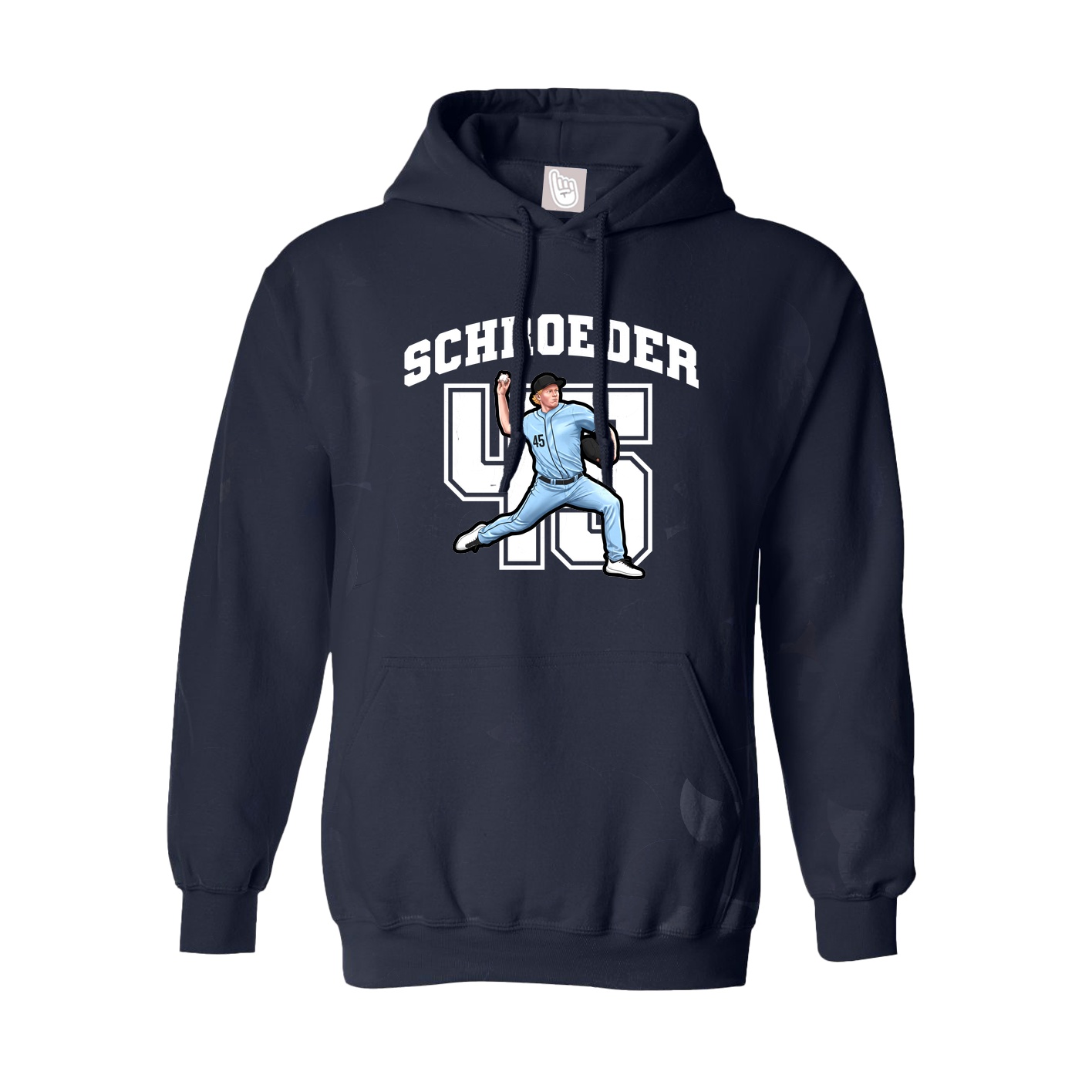 Hoodie — Number in Navy