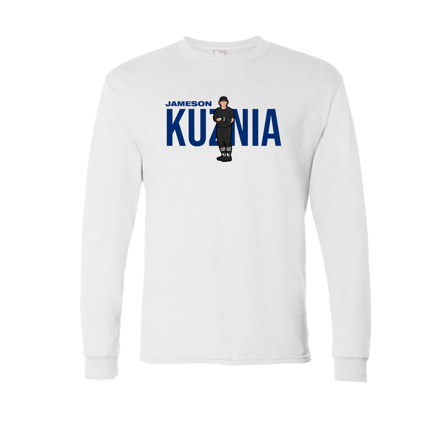 Long Sleeve Tee — Player Name in White