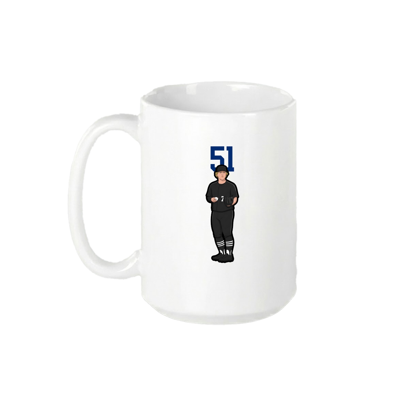 15oz Coffee Mug — Number Top in White