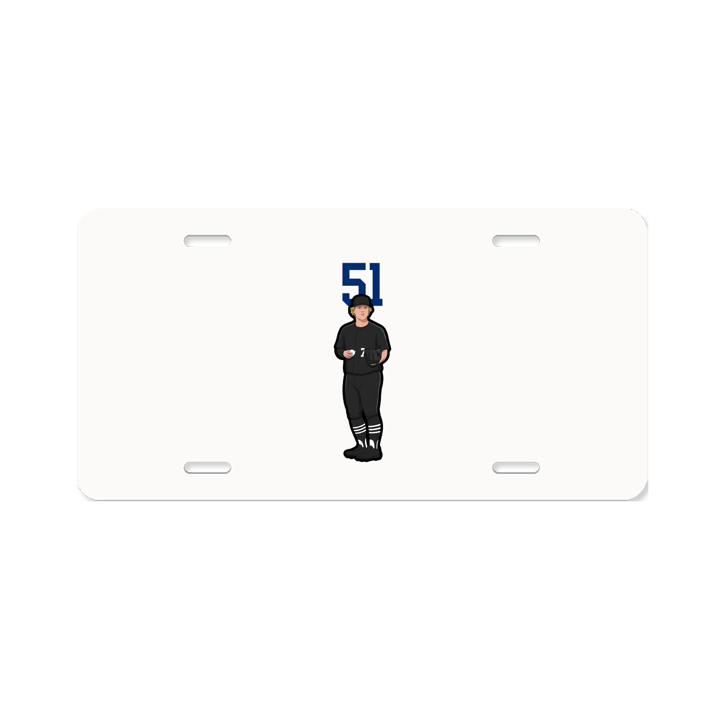 License Plate — Number Top in Classic