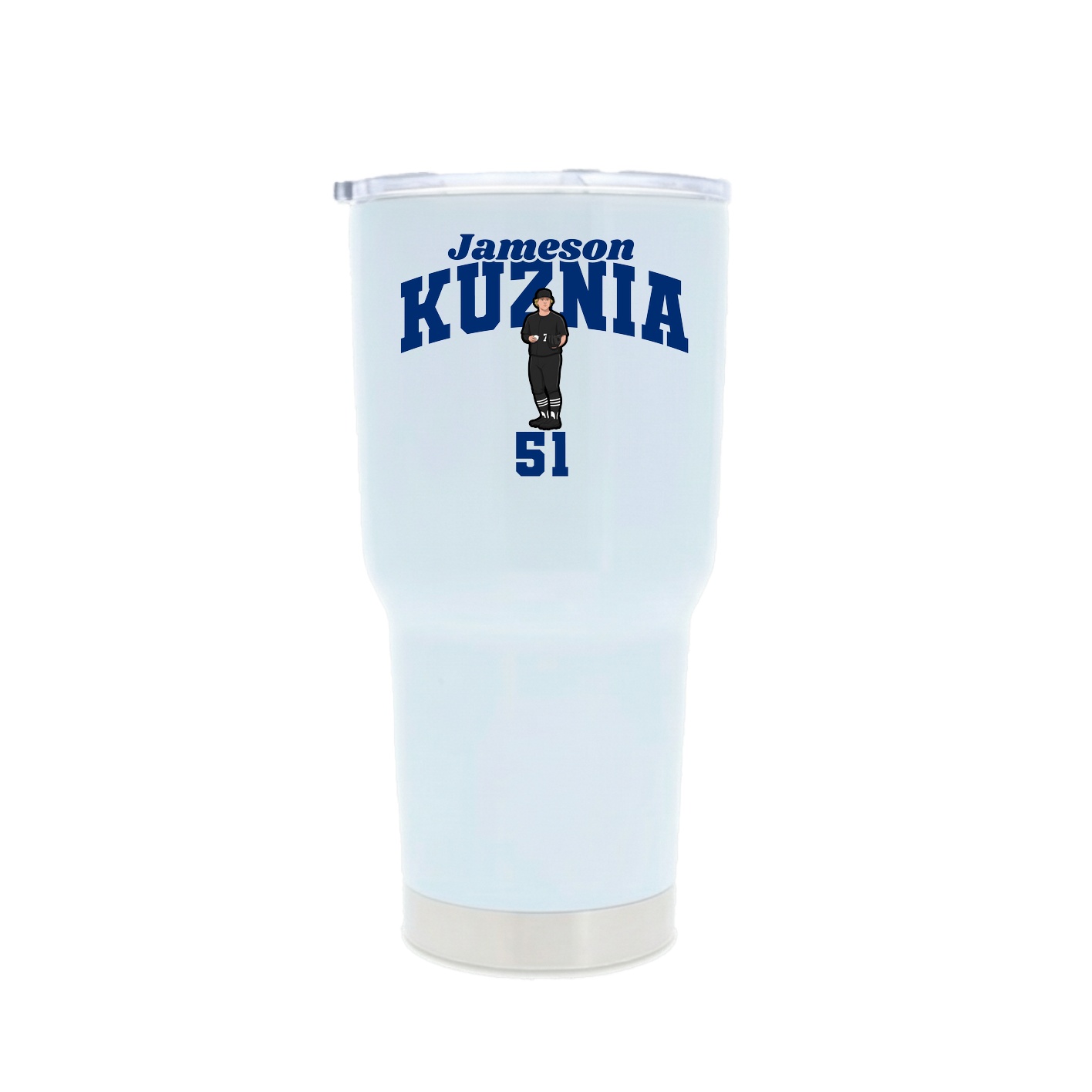 30oz Stainless Steel Tumbler — Signature Arch in White
