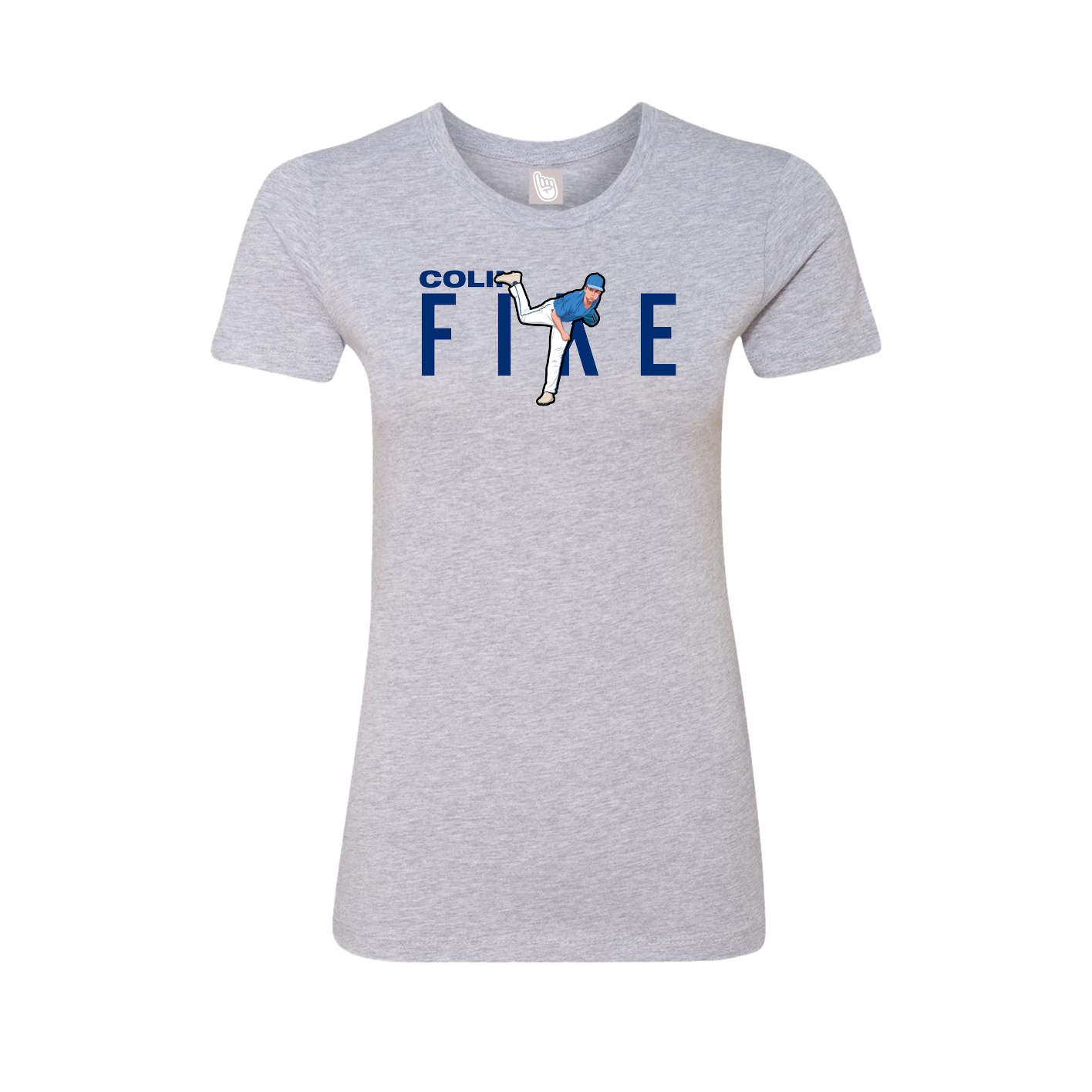 Fitted Women's Tee — Player Name in Grey