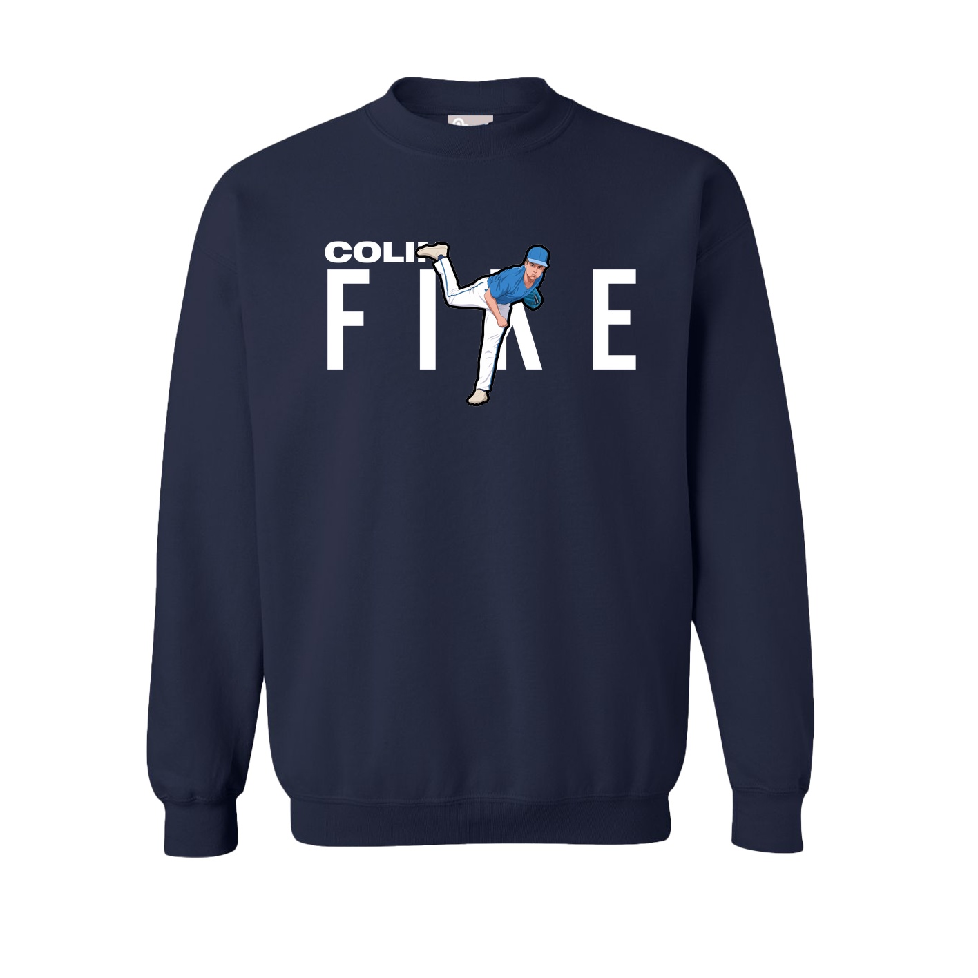 Fleece Crew — Player Name in Navy