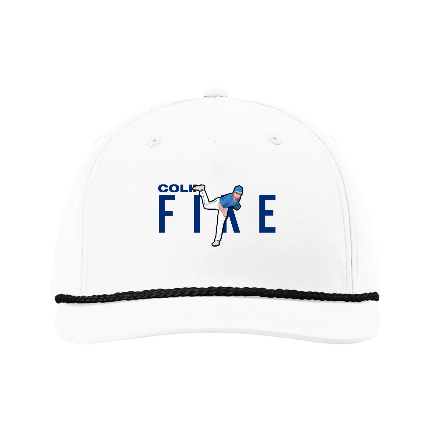 Five-Panel Classic Rope Cap — Player Name in White