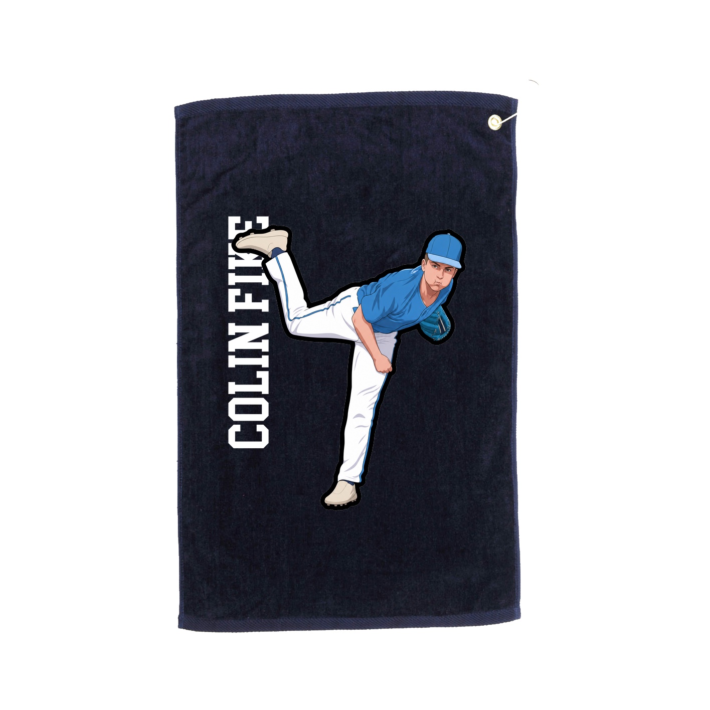 Golf Towel — Name Vertical in Navy