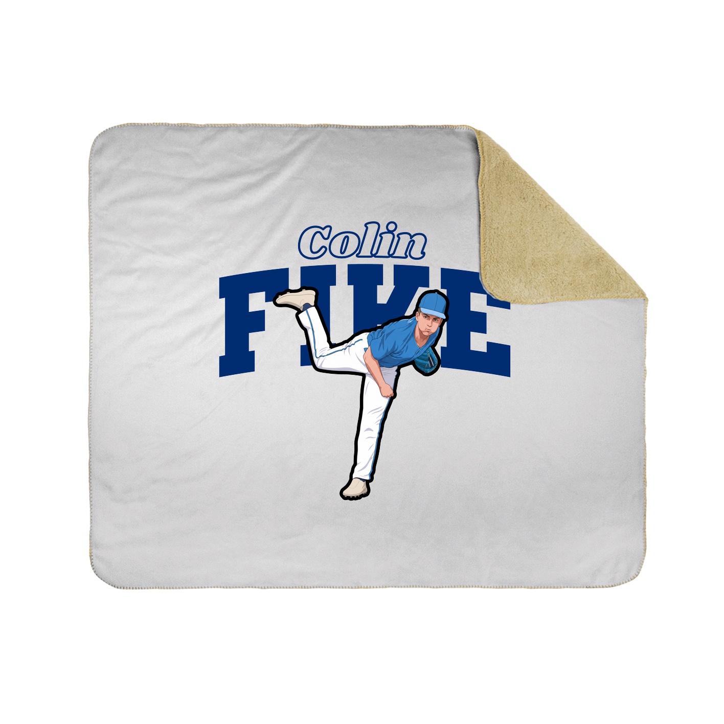 Throw Blanket — Name Arch in White