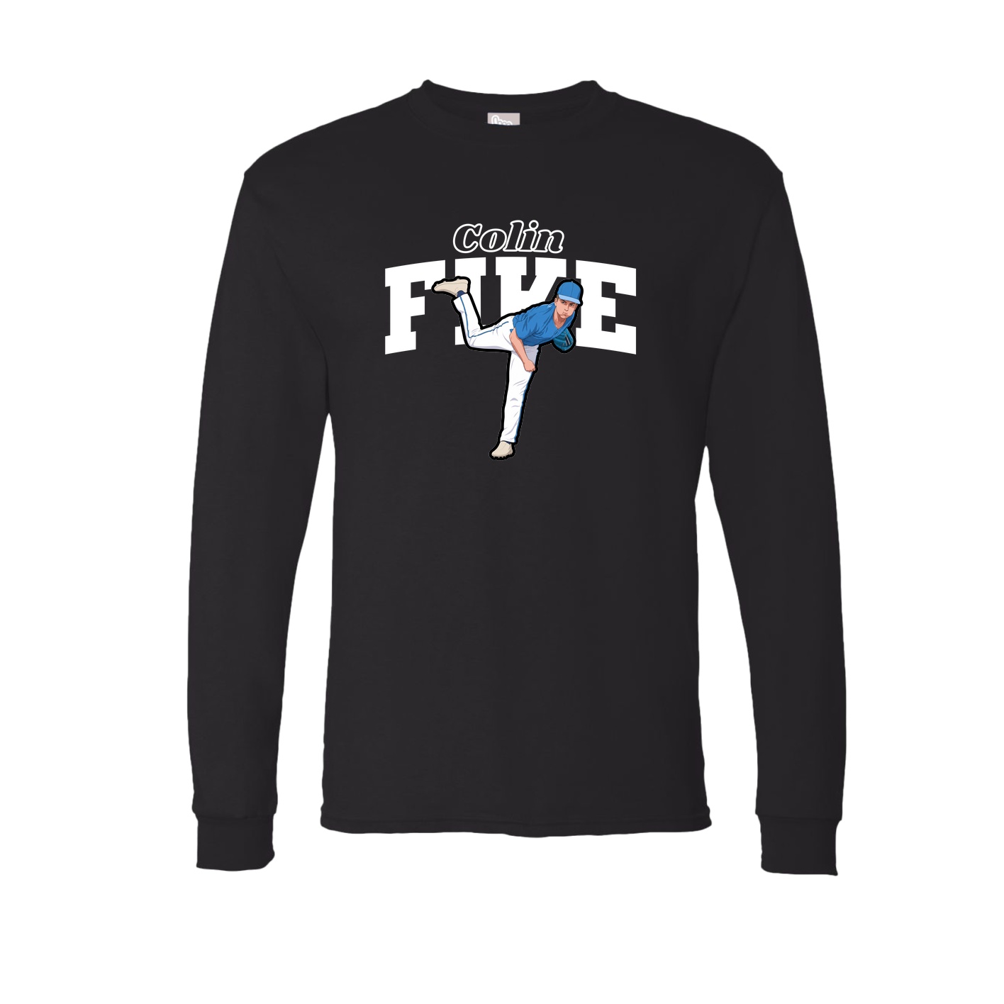 Long Sleeve Tee — Name Arch in Black