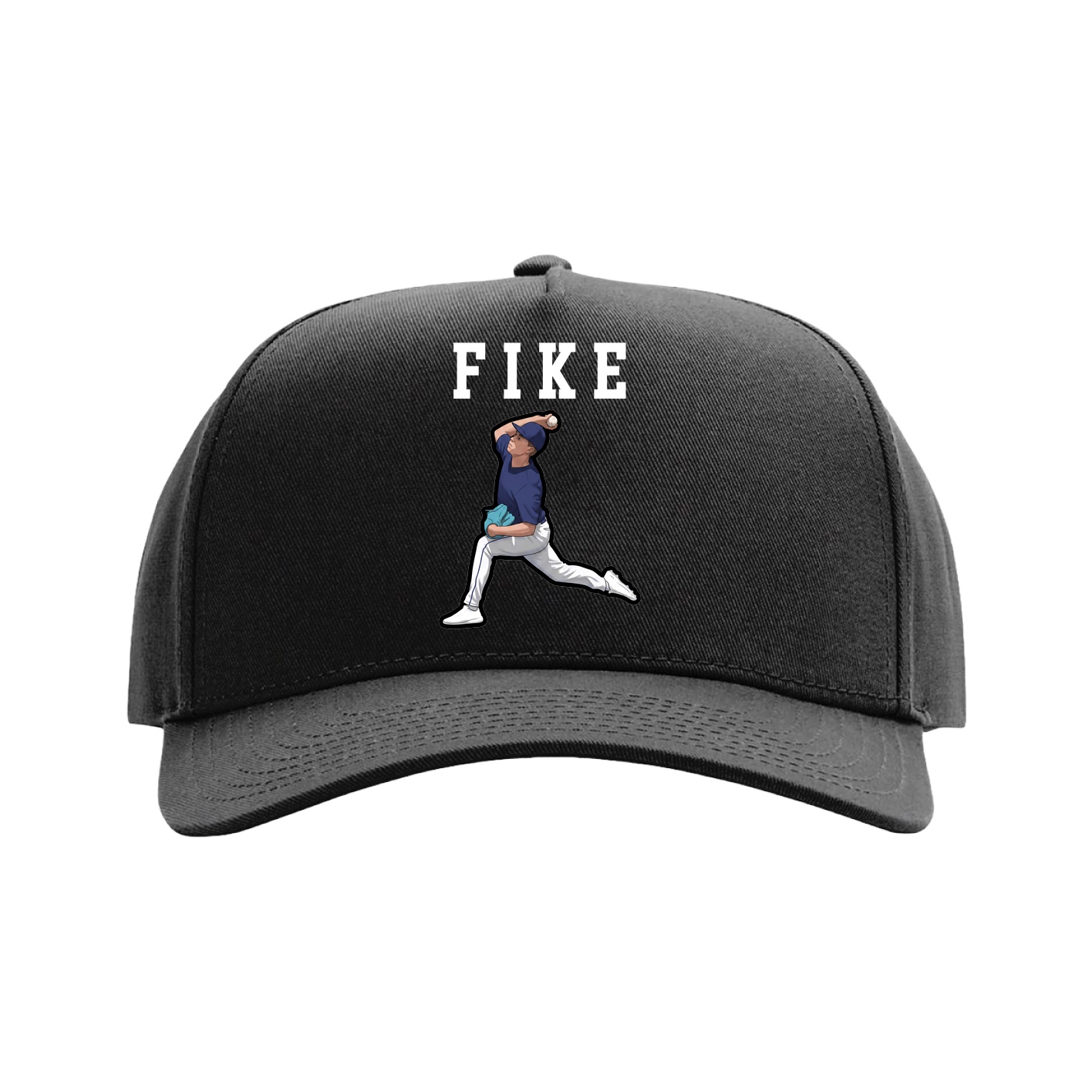 Full Fabric Five-Panel Champ Cap — Shirsey in Black