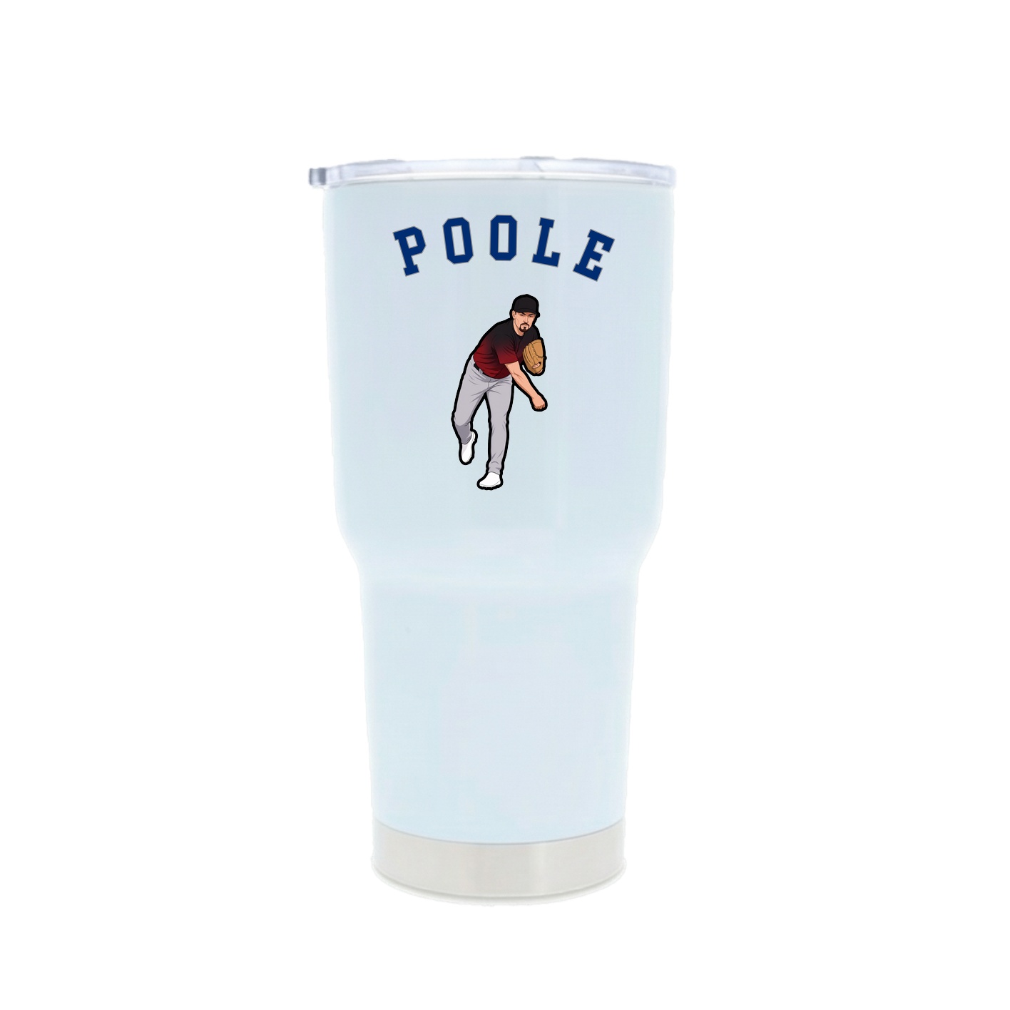 30oz Stainless Steel Tumbler — Shirsey Arch in White