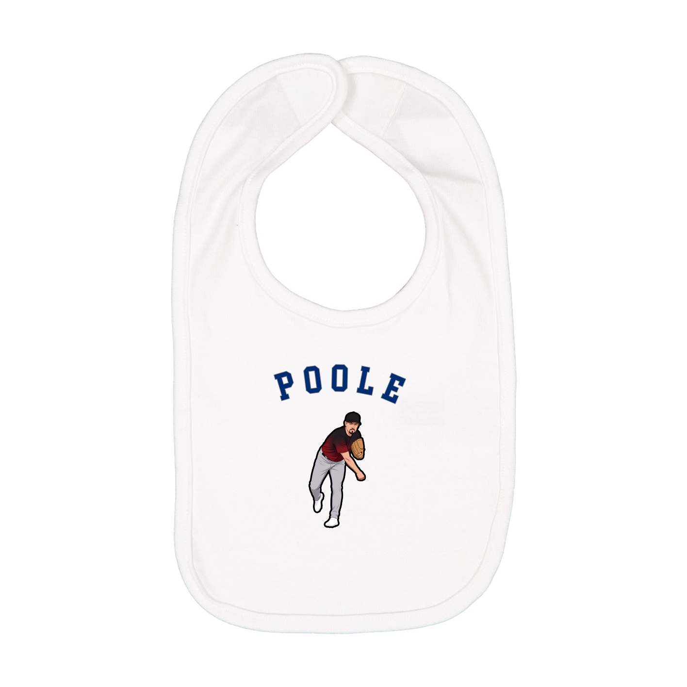 Infant Bib — Shirsey Arch in White