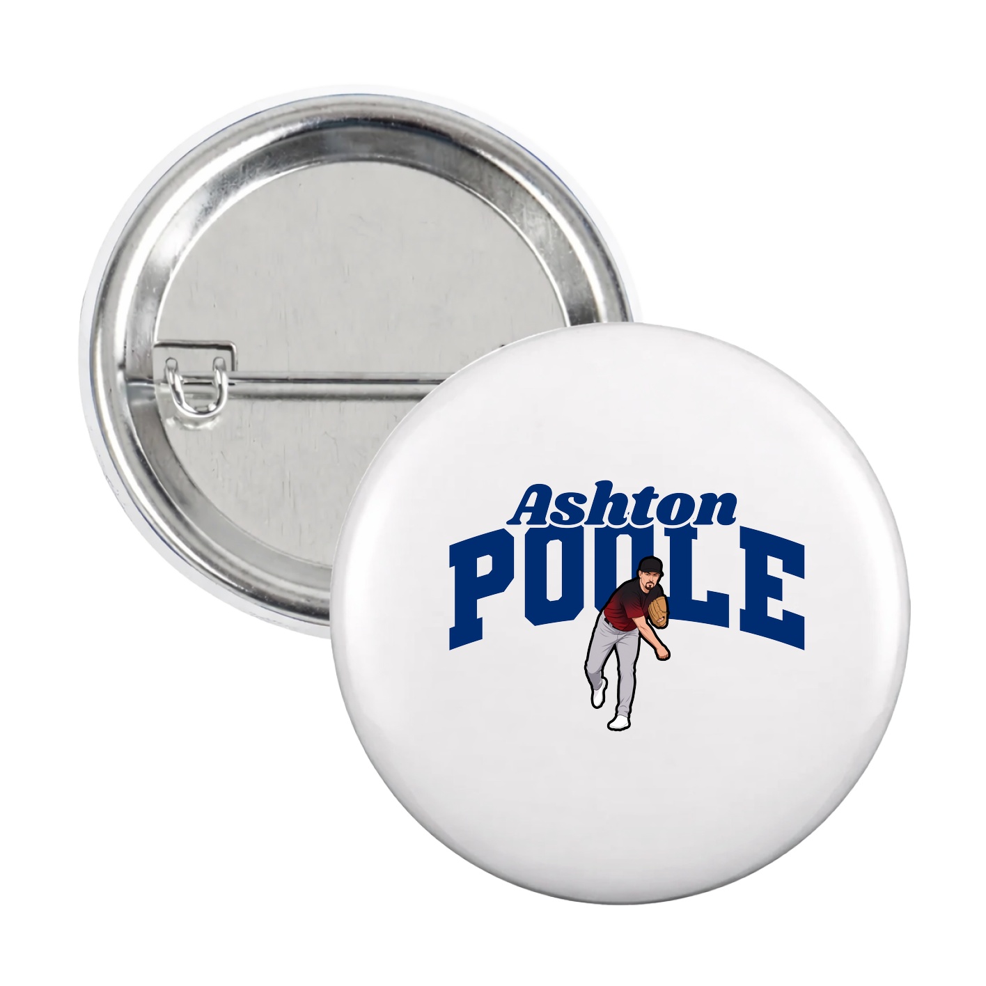 Game Day Button — Signature Arch in White