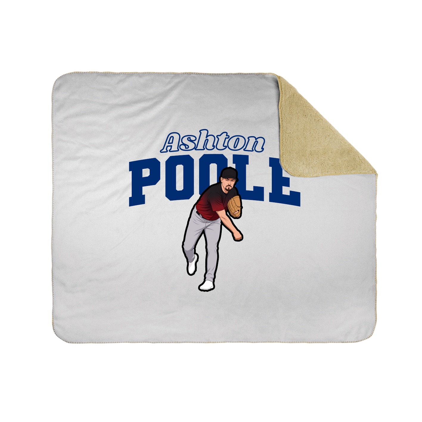 Throw Blanket — Name Arch in White