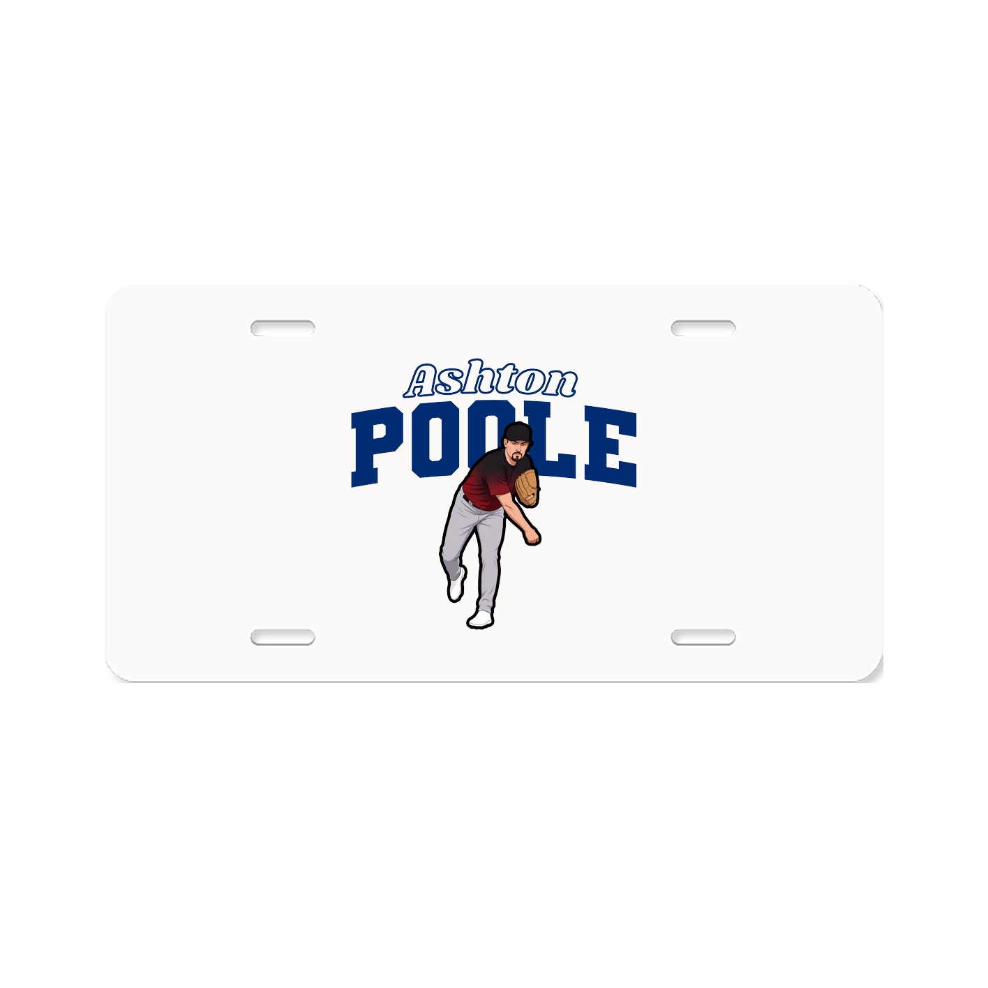 License Plate — Name Arch in Classic
