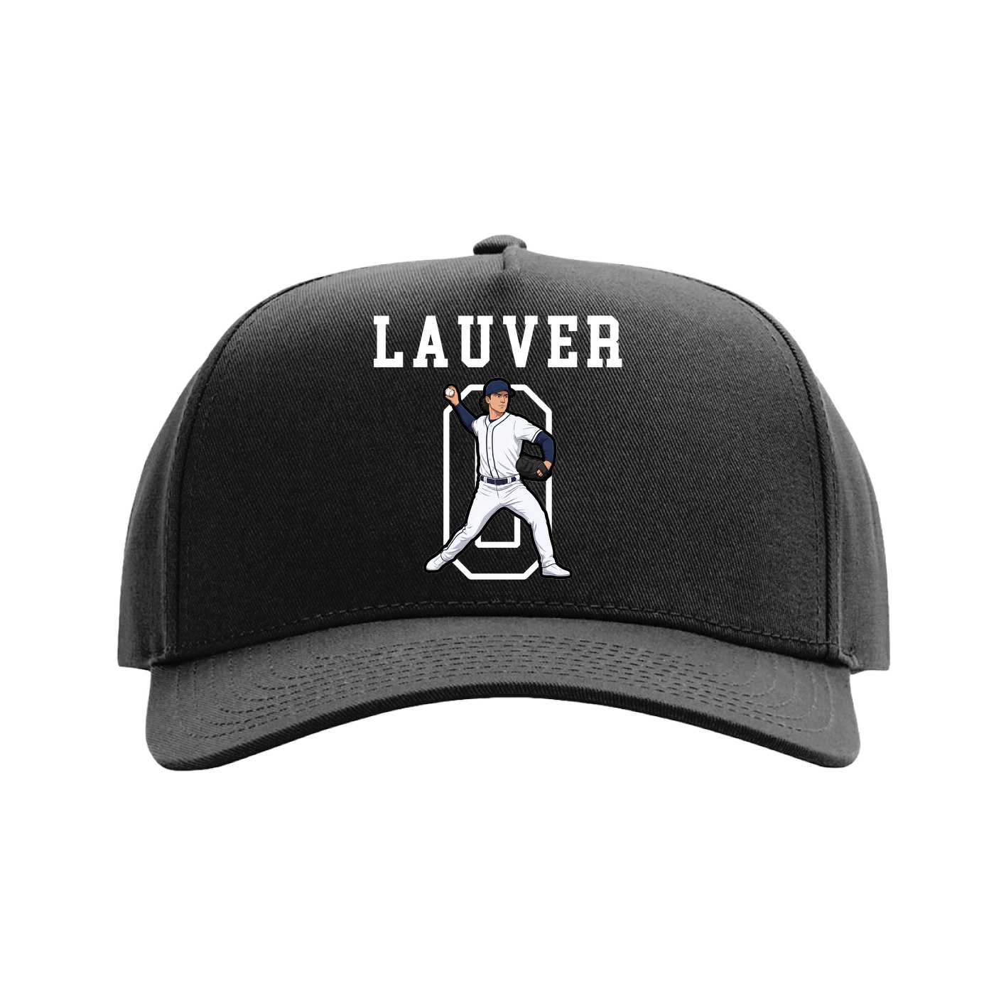 Full Fabric Five-Panel Champ Cap — Shirsey in Black