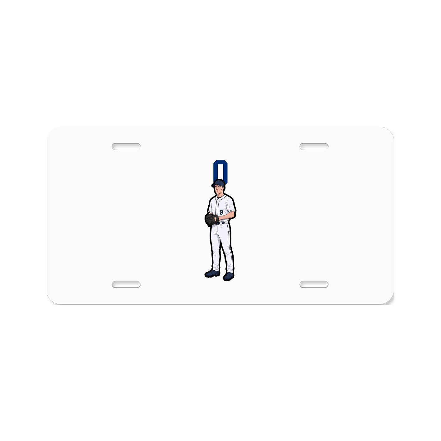 License Plate — Number Top in Classic