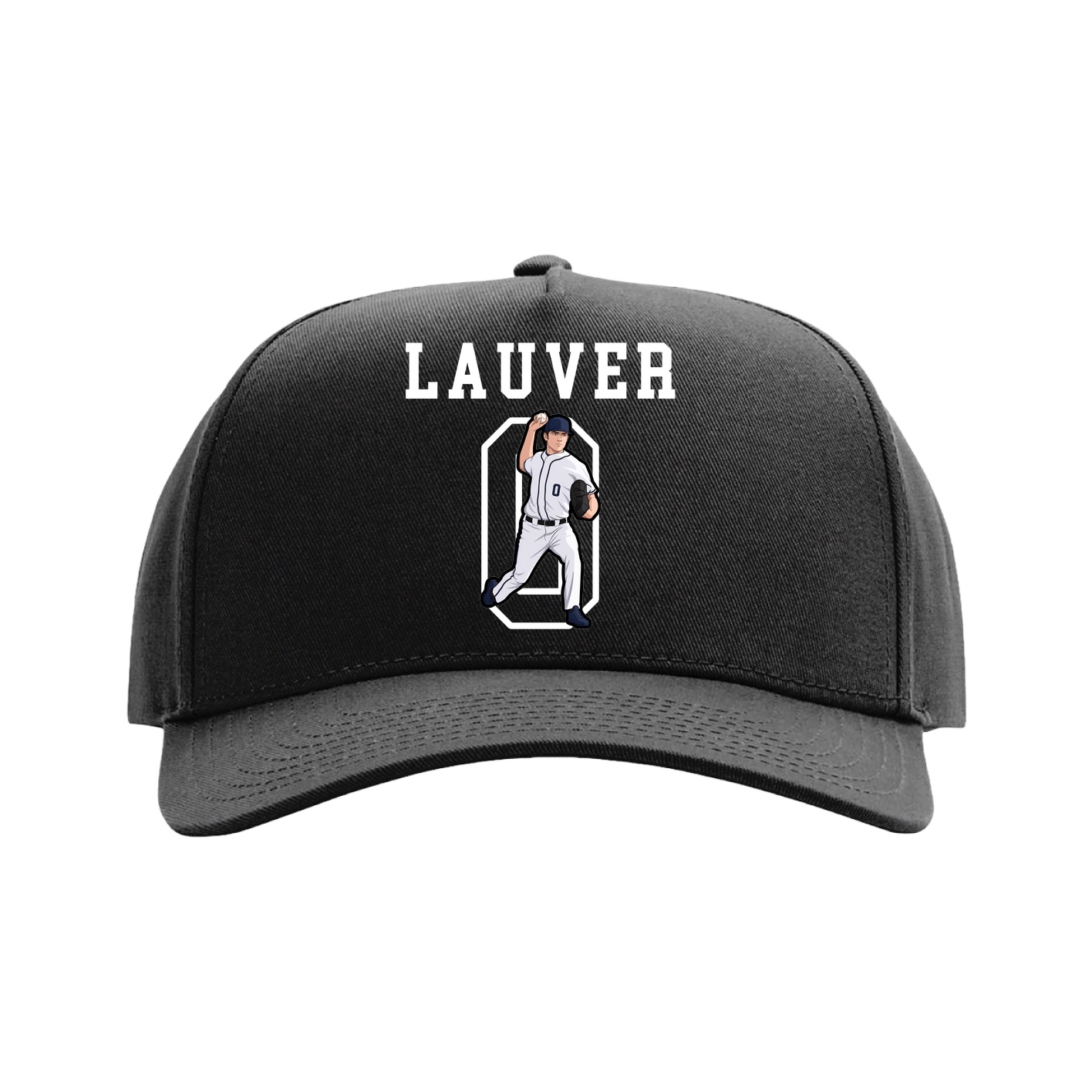 Full Fabric Five-Panel Champ Cap — Shirsey in Black