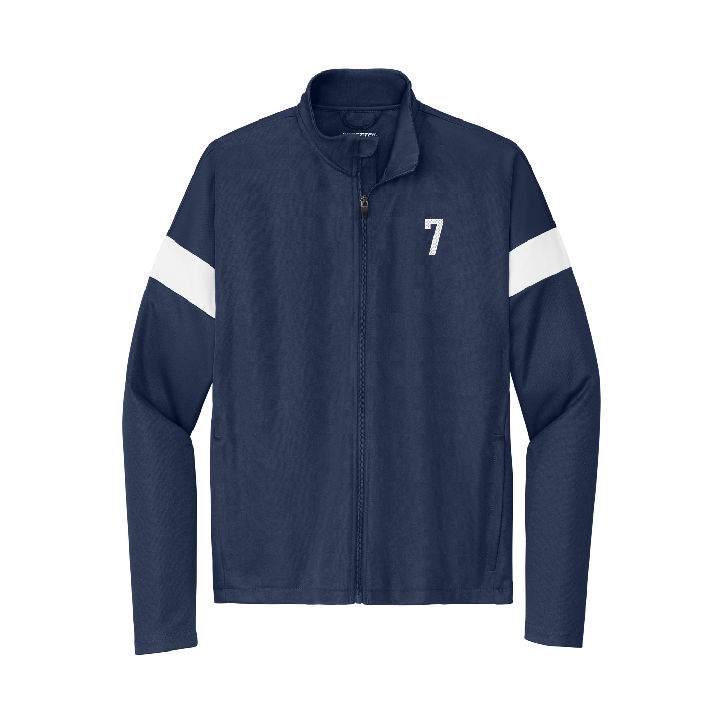 Team Travel Full-Zip Jacket — Front Shirsy in Navy/White