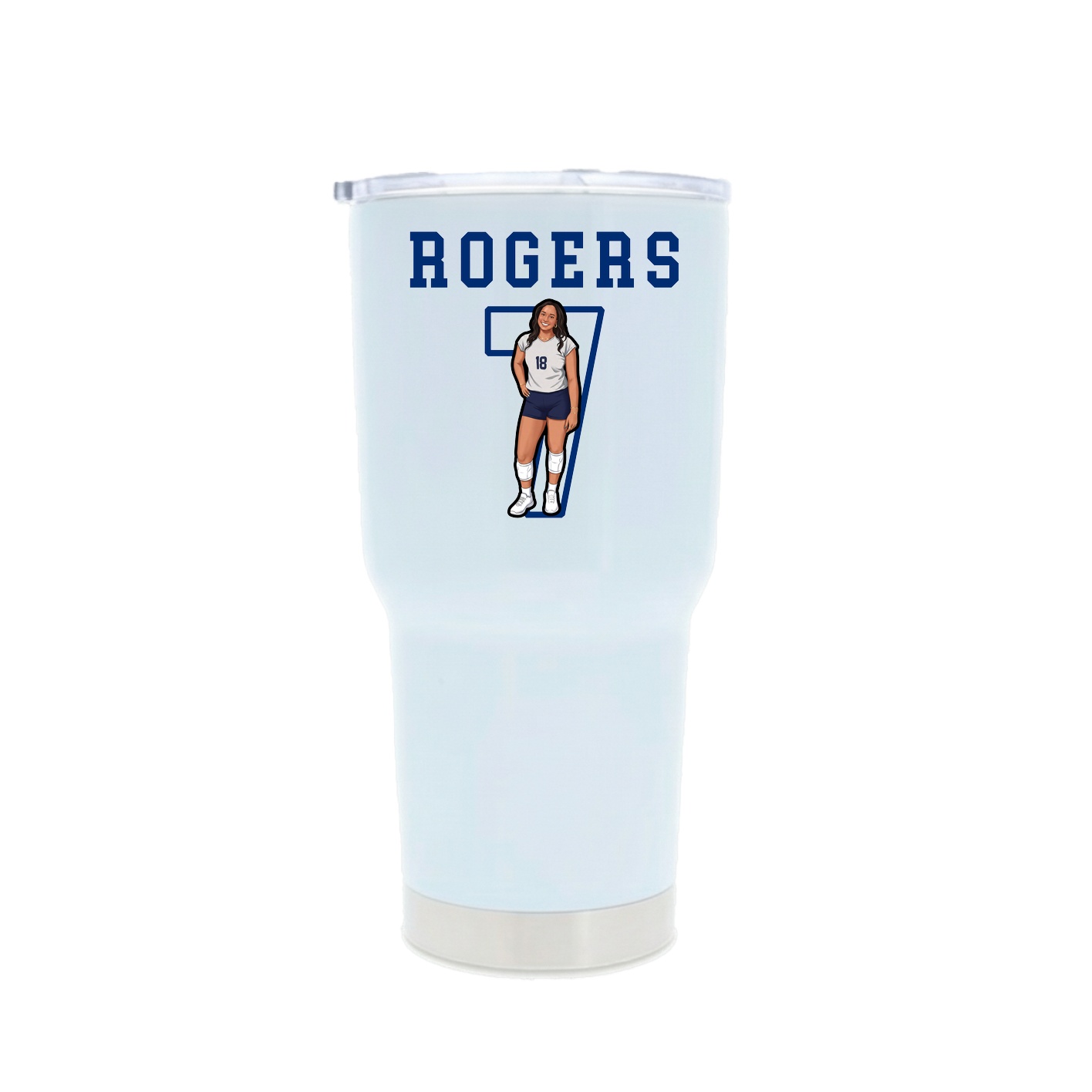 30oz Stainless Steel Tumbler — Shirsey in White