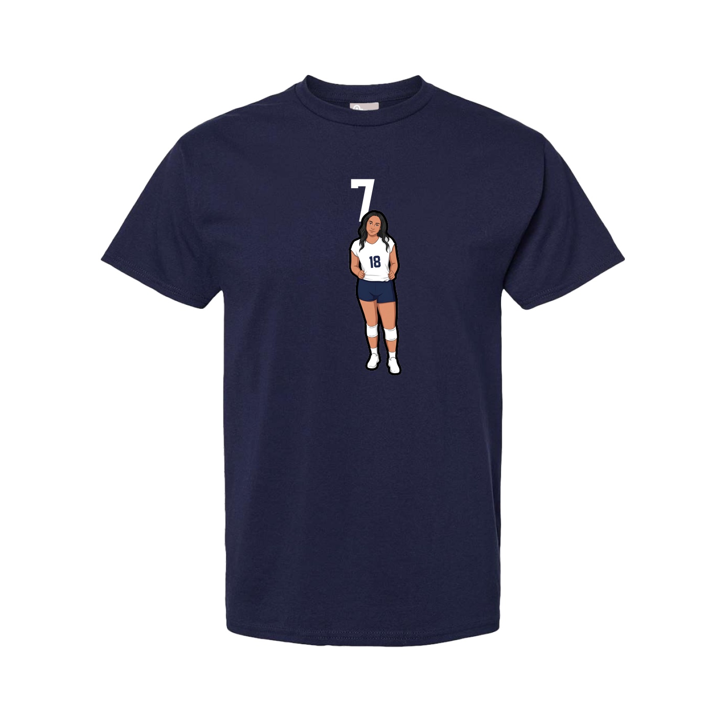 Tee — Number Top in Navy