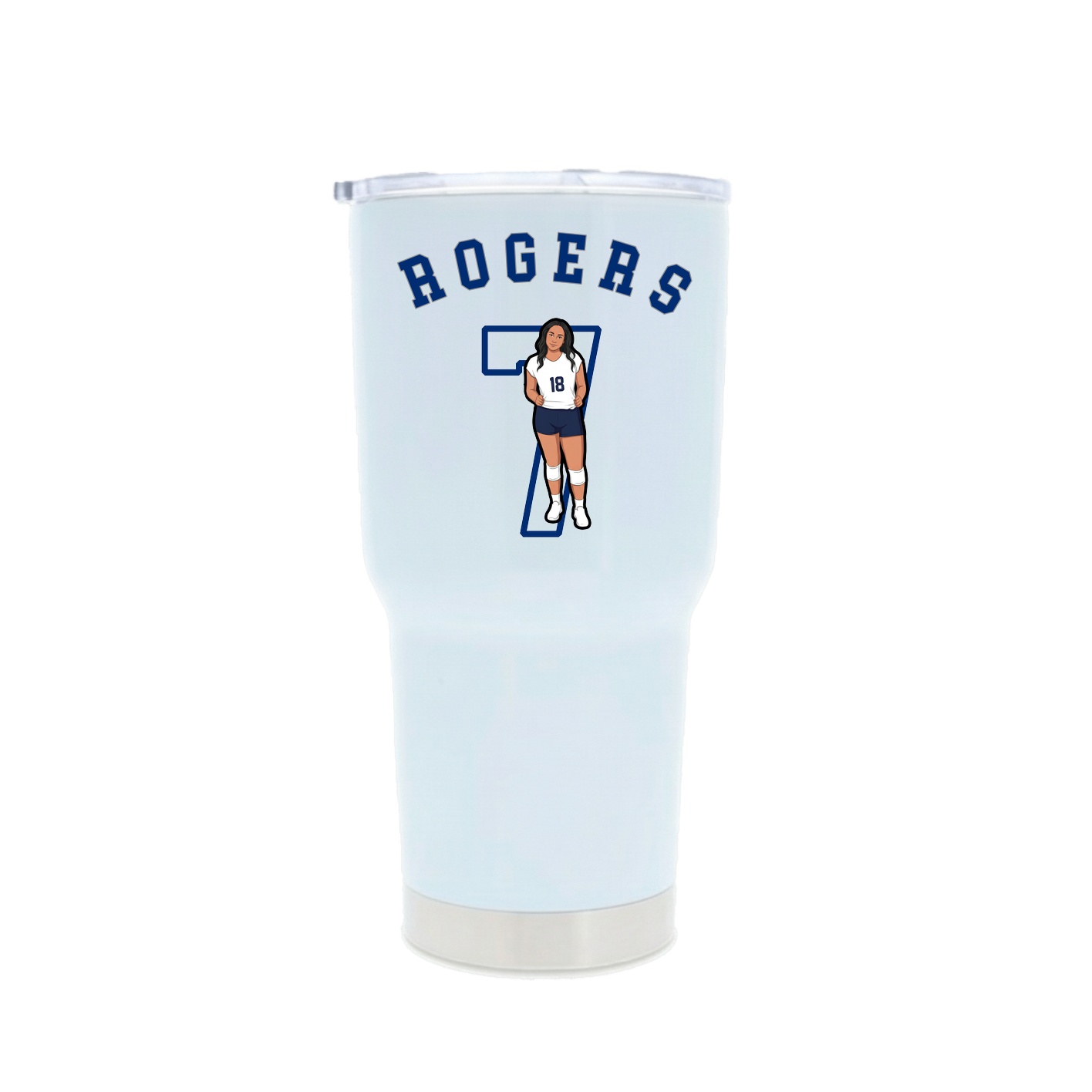 30oz Stainless Steel Tumbler — Shirsey Arch in White